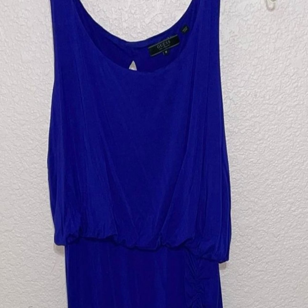 Guess Royal Blue Maxi Dress, Size: M